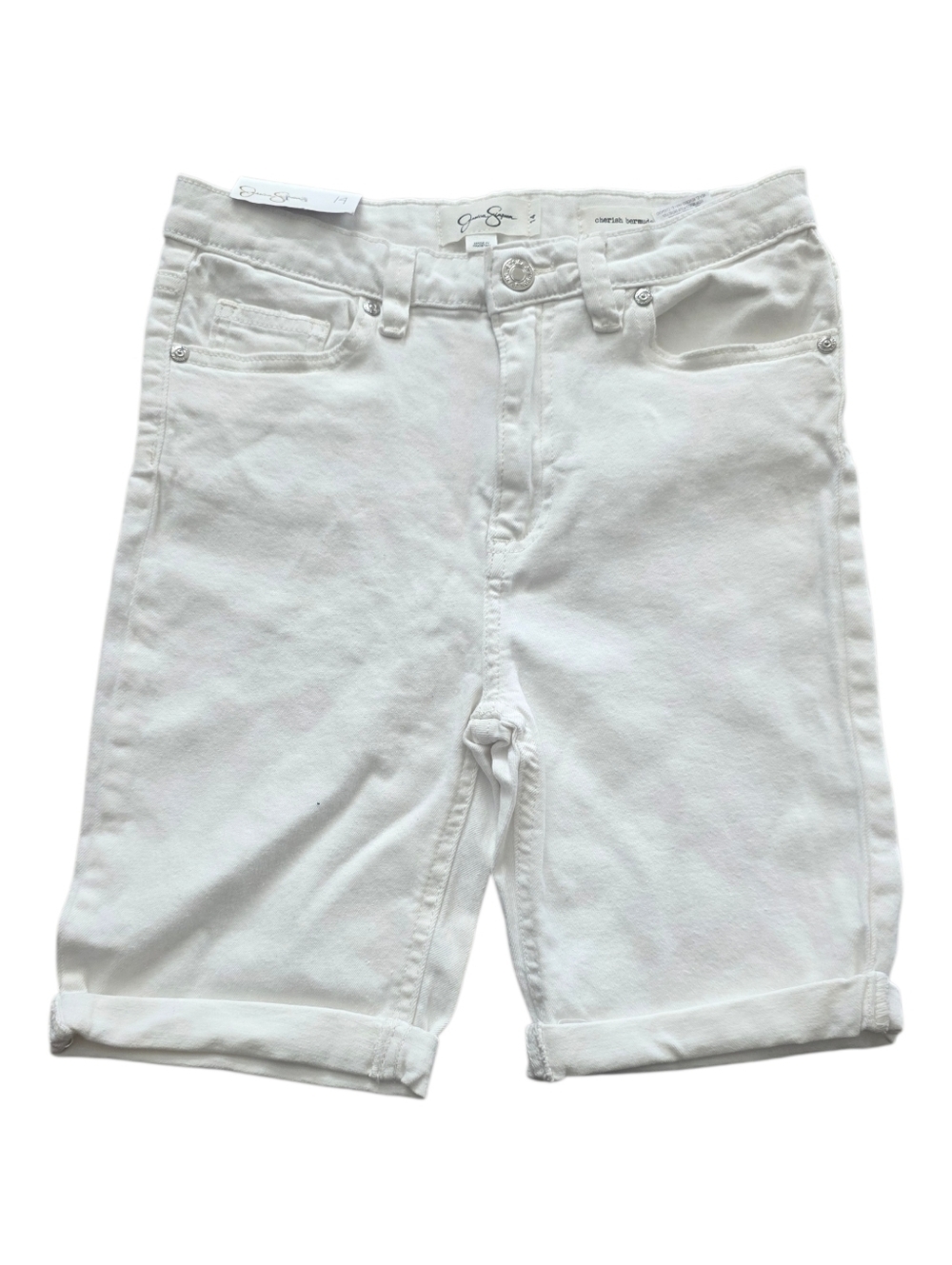 Jessica Simpson White Denim Cherish Bermuda Shorts Teen Girls 14 NWT